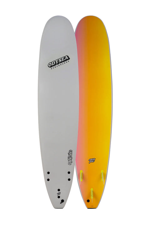 Catch Surf Odysea Log 9'0" Surfboard - Cool Grey\Gradient- Top and bottom view