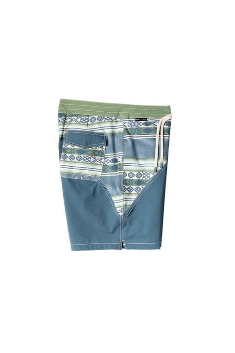 Dark Seas Aliso Boardshort - Storm / Moss- Side showing print