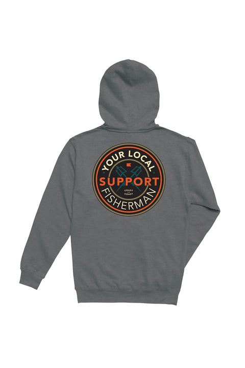 Dark Seas Day Job Pullover Fleece - Gunmetal Heather