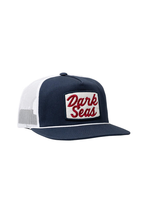 Dark Seas Rhodes Hat - Navy / White- Front