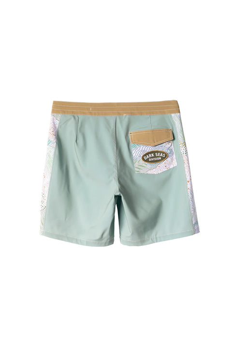 Dark Seas Rincon Boardshort - Grey / Gold- Back