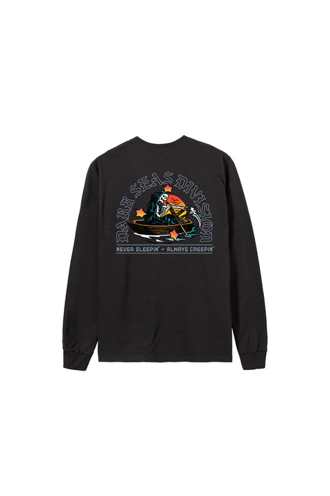 Dark Seas Rowboat L/S Tee - Black - Back