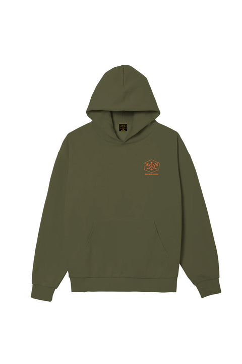 Dark Seas Solid Oak Pullover Fleece - Olive- Front