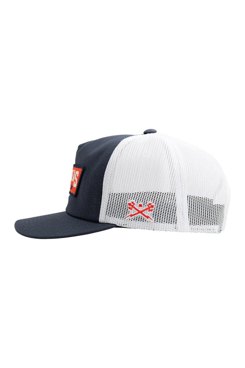 Dark Seas Strike Hat - Navy / White - Side