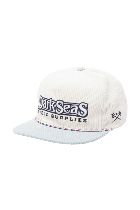 Dark Seas Supplier Hat - Off White / Aqua- Front