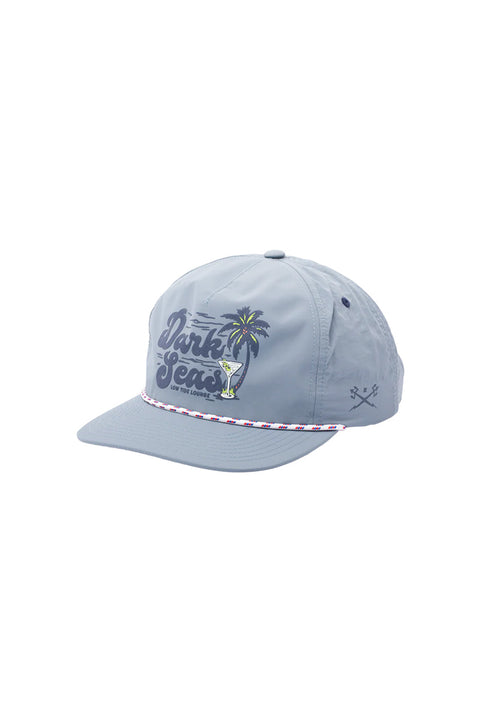 Dark Seas Tiki Time Hat - Light Blue- Front and side