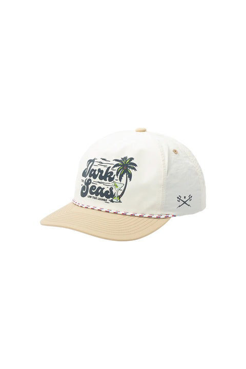 Dark Seas Tiki Time Hat - Off White / Khaki- Front and side