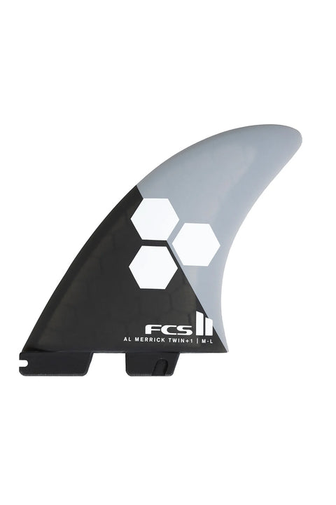 FCS II Al Merrick PC Twin+1 Fins - Grey / Charcoal- Front
