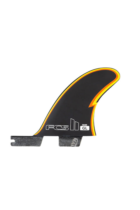 FCS II Gerry Lopez Tri-Quad Fin Set - Black- Rear fin