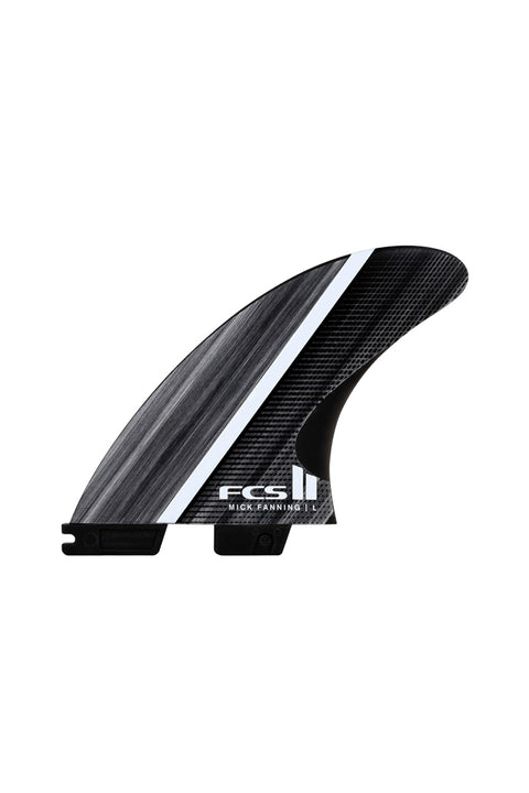 FCS II MF Fibre Fusion Glass Large Tri Fin Set - Smoke / White- Front