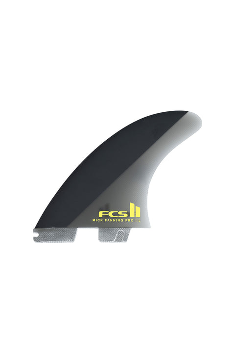 FCS II MF PG Large Tri Fin Set - Black / Acid- Front