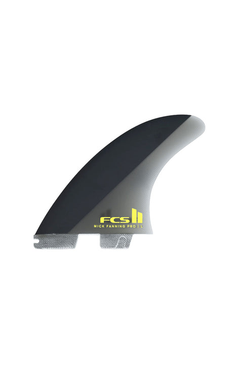 FCS II MF PG Medium Tri Fin Set - Black / Acid- Front