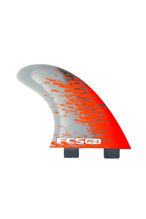 FCS PC-3 Tri Fin Set - Red / Smoke