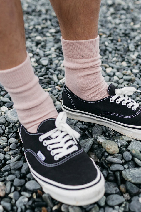 Finisterre Classic Sock - Pink Smoke- In shoes