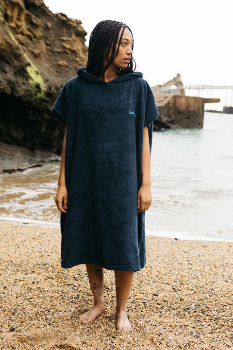 Finisterre Clearwater Robe - Navy- Front