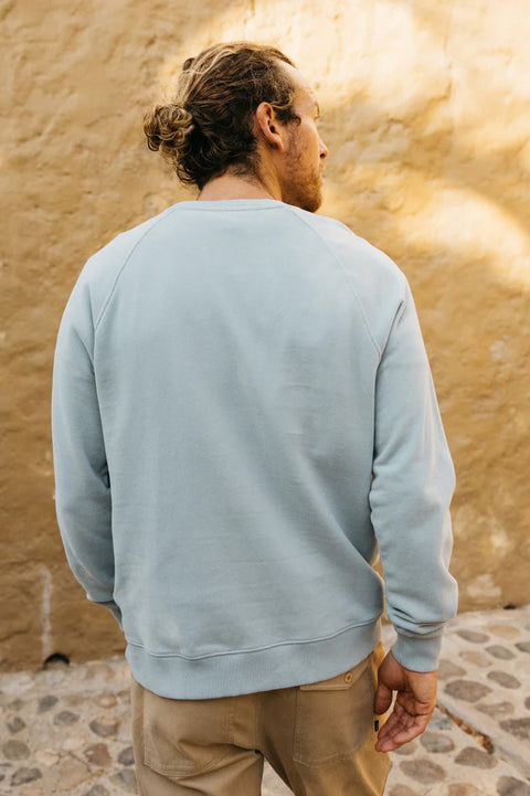 Finisterre Coho Sweatshirt - Blue Stone - Back