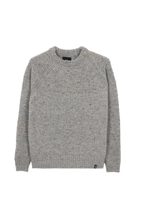 Finisterre Women's Farne Crew Neck Knit Jumper - Grey Marl- Front
