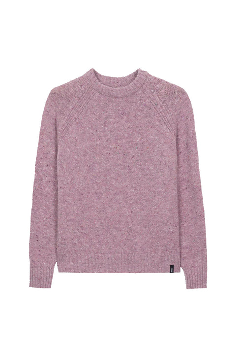 Finisterre Farne Crew Neck Knit Sweater - Dark Orchid - No Model