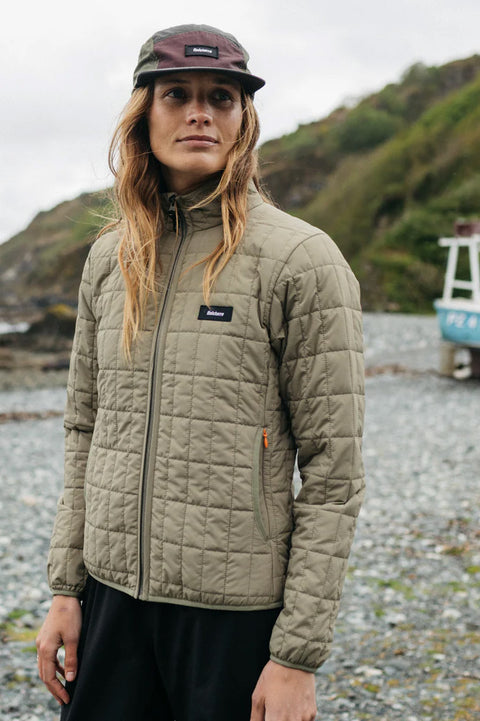 Finisterre Women's Firecrest Jacket - Willow Green- Front on model