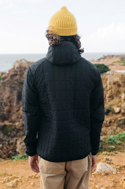 Finisterre Firecrest Hooded Jacket - Black- Back on model