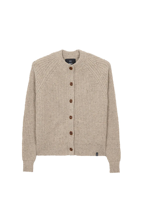 Finisterre Mora Crew Neck Cardigan - Oatmeal - No Model