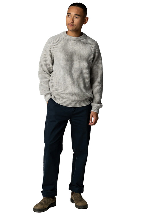 Finisterre Mora Jumper - Grey Marl- Front