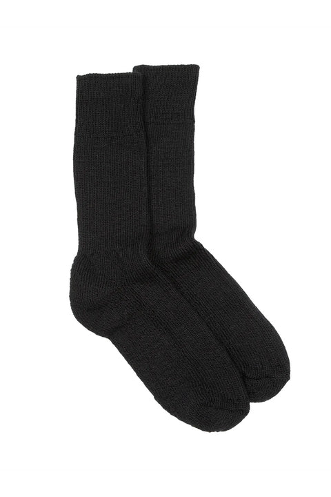 Finisterre Ribbed Sock - Black- Laid out