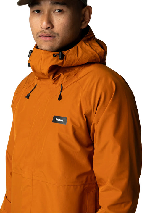 Finisterre Skybird Jacket - Sierra- close up of front logo