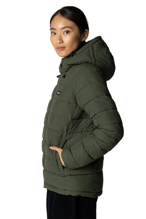 Finisterre Women's Nebulas Jacket - Timber Green- Side