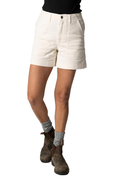 Finisterre Yarrel Short - Ecru- close up on front