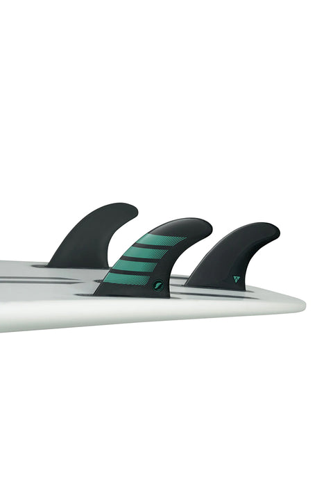 Futures Fins F6 Alpha Thruster Fin Set - Carbon / Teal - On Board