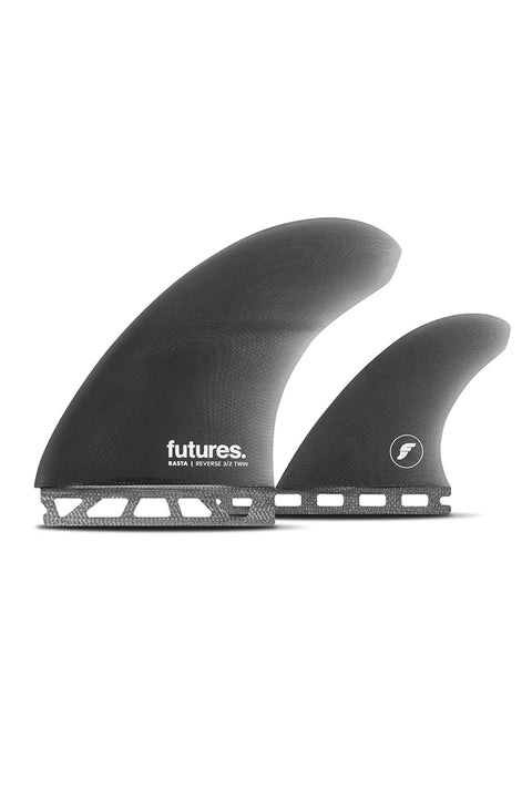 Futures Fins Rasta Reverse 3/2 Twin+1 Fin Set- Two fins