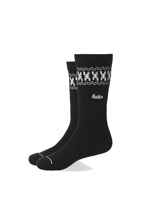 Katin Thompson Sock - Black Wash- Front