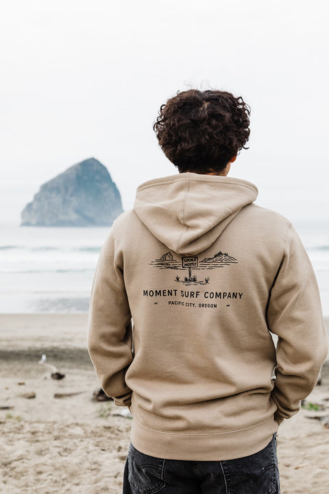 Moment Locals Mostly Pullover Hoodie - Sand - Back