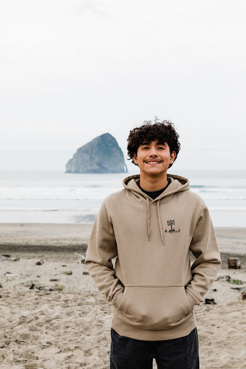 Moment Locals Mostly Pullover Hoodie - Sand - Front