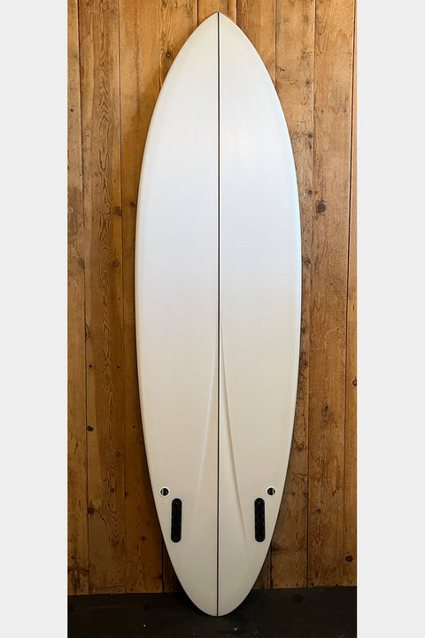 Love Machine 6'6" FM Surfboard - White - Bottom
