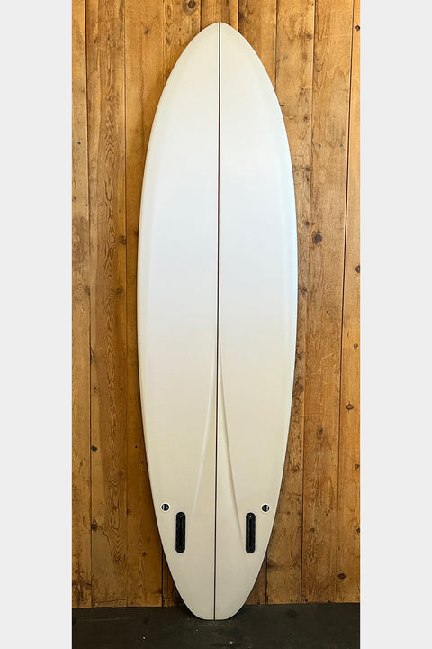 Love Machine 6'9" FM Surfboard - White - Bottom