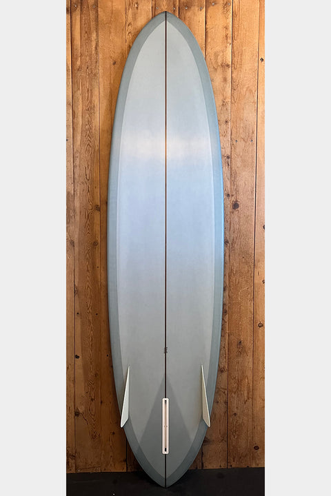 Love Machine 7'6" Thick Lizzy Surfboard - Slate - Bottom