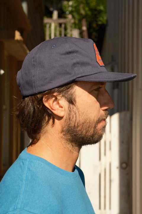 Mollusk Fair Wind Patch Hat - Faded Navy - Side