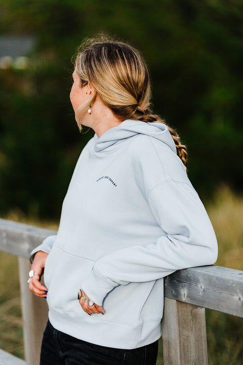 Moment Lady Glider Hoodie - Powder Blue - Front