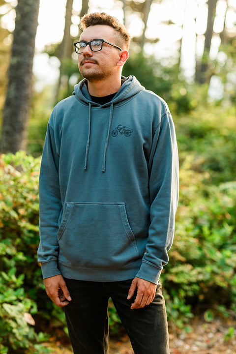 Moment Beach Bike Pullover Hoodie - Pigment Slate Blue - Male Front