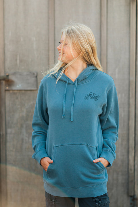 Moment Beach Bike Pullover Hoodie - Pigment Slate Blue - Front Female