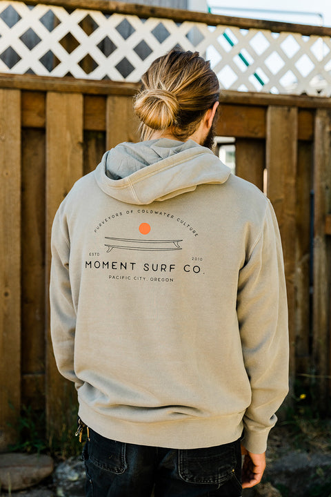 Moment Board Stack Pullover Hoodie - Smoke - Back