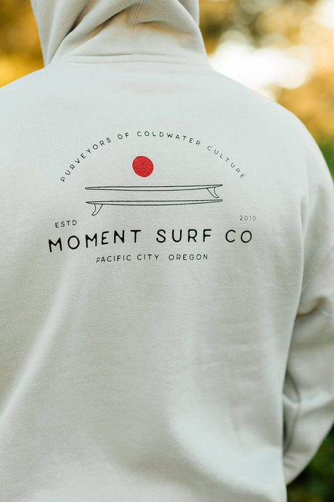 Moment Board Stack Pullover Hoodie - Cement - Back