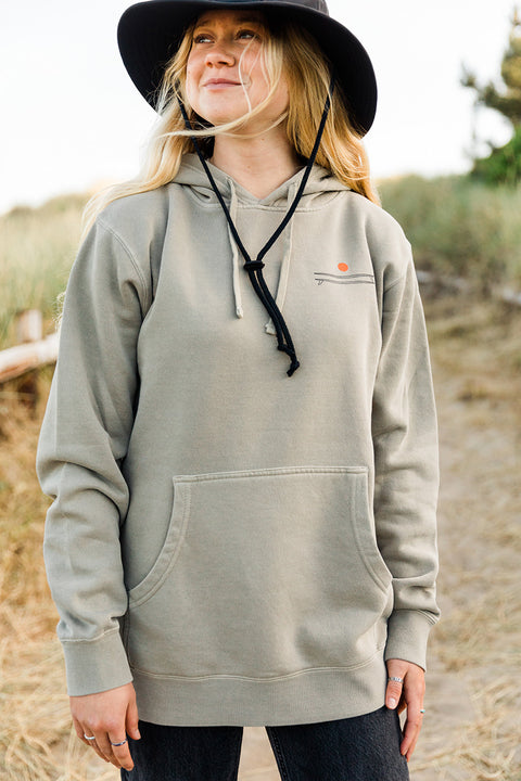 Moment Board Stack Pullover Hoodie - Smoke - Front