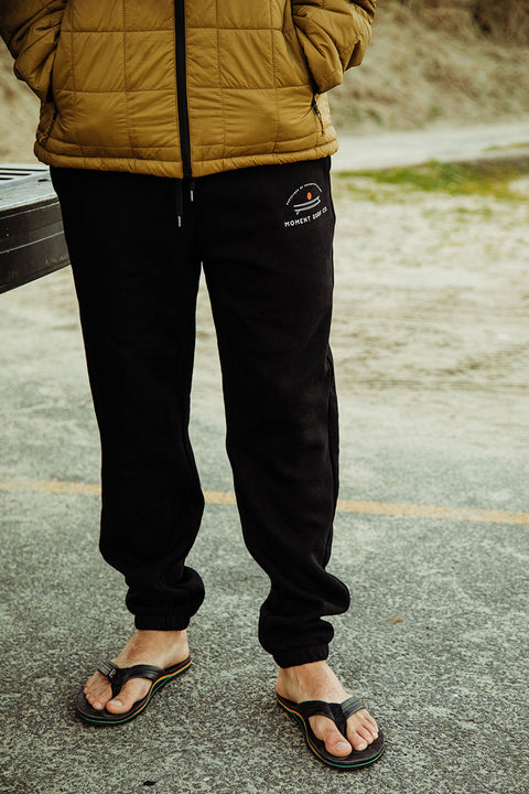 Moment Board Stack Sweatpant - Black - Front