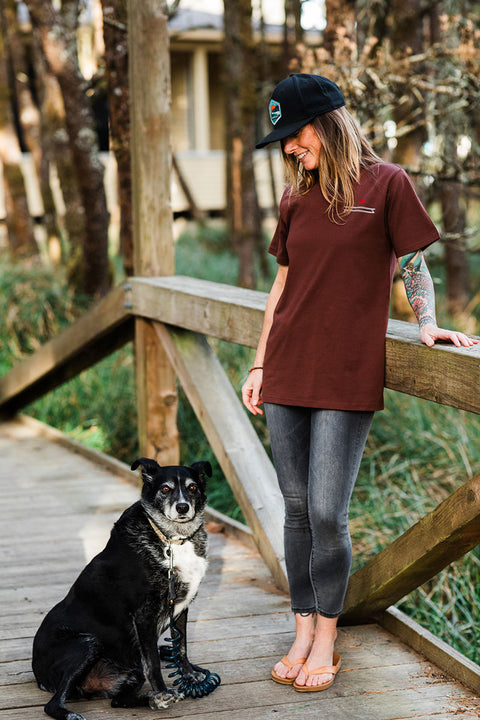 Moment Women's Board Stack Tee - Chestnut - Front 2