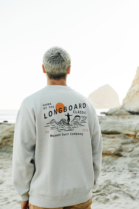 Moment The Classic Pullover Crew - Faded Bone - Back
