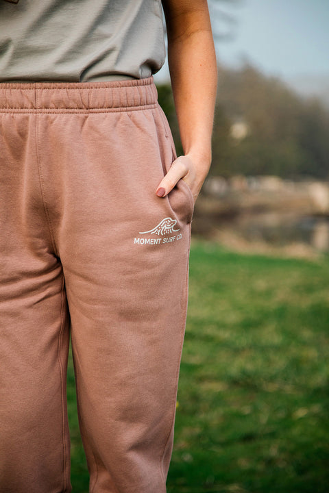 Moment Women's Icon Sweatpant - Hazy Pink - Closeup