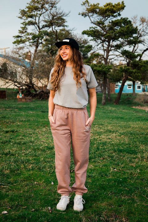 Moment Women's Icon Sweatpant - Hazy Pink - Front Full